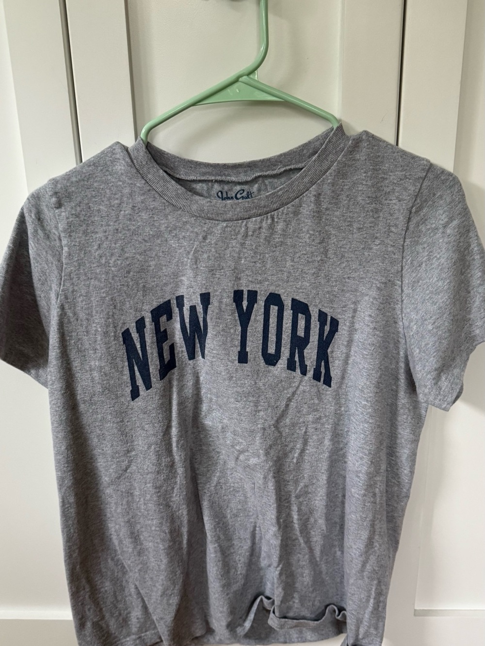 Brandy Melville Gray Knit Top with Blue NY Size M